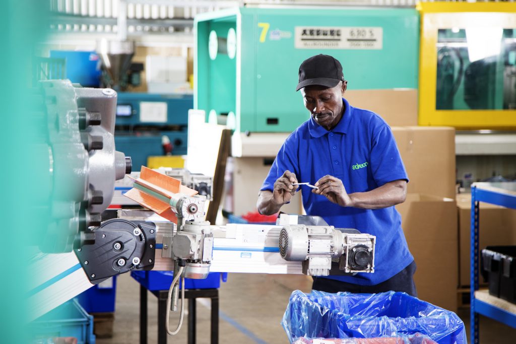 injection moulding products - man at work